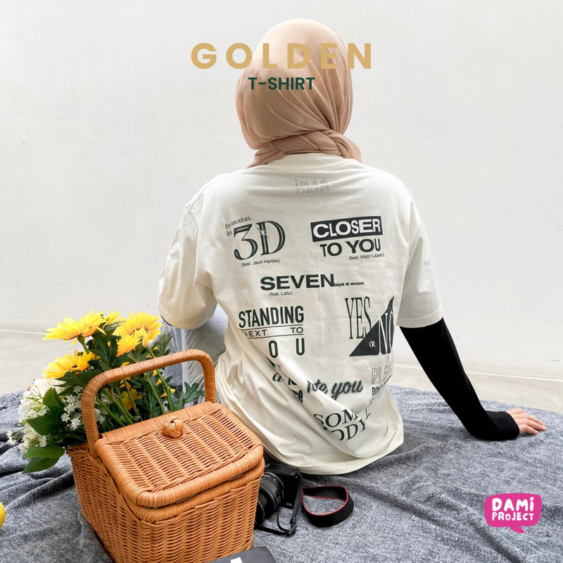 [READY] Golden Jungkook T-Shirt | Kaos T-Shirt | Jungkook Golden BTS Fanmade KPOP Merch | FREE PHOTO