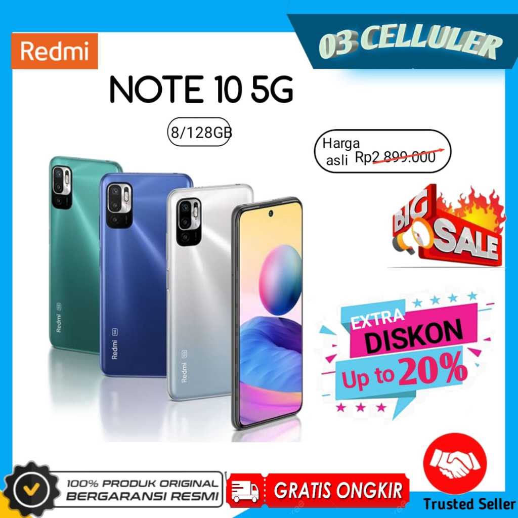 XIAOMI NOTE 10 5G 8/128 RAM 8GB INTERNAL 128GB GARANSI RESMI