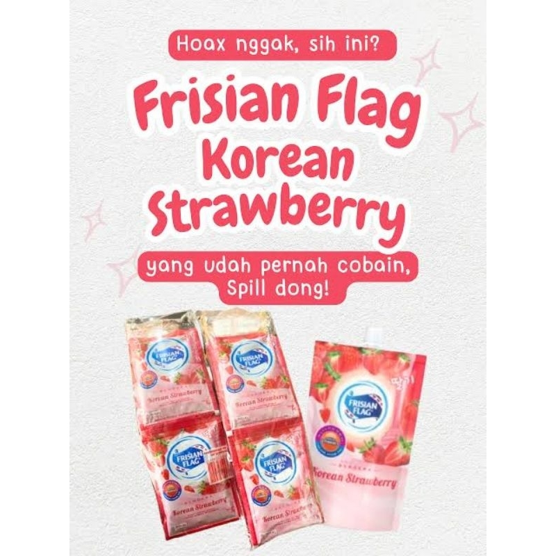 

FRISIAN FLAG KOREAN STRAWBERRY PAK ISI 6 PCS SKM BARU