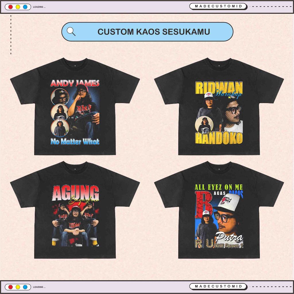 Kaos Custom Model Rap Tee T-Shirt Baju Custom Rap Tee Rap Tee Design VOL 1