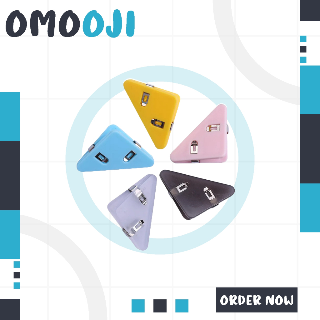 

Omooji - klip kertas/Klip Binder/Klip Sudut Kertas Segitiga Warna Warni S115