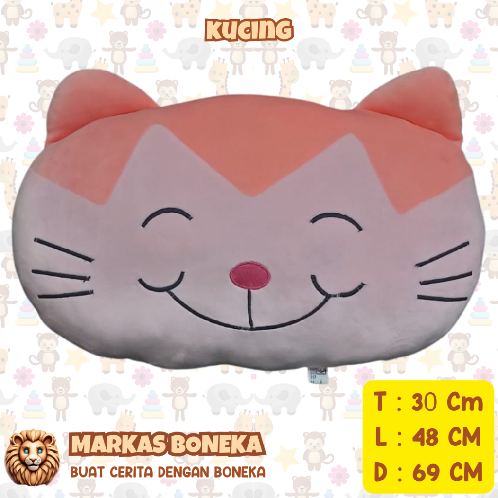 Boneka Kucing/Bantal Kucing/Boneka Kucing Lembut/Bantal Boneka Kucing/Boneka Cat/Boneka Halus Lembut/Boneka Karakter