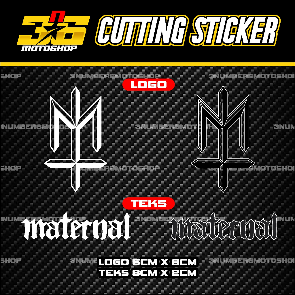 STICKER MATERNAL DISASTER CUTTING | STIKER HELM MOTOR 3n6