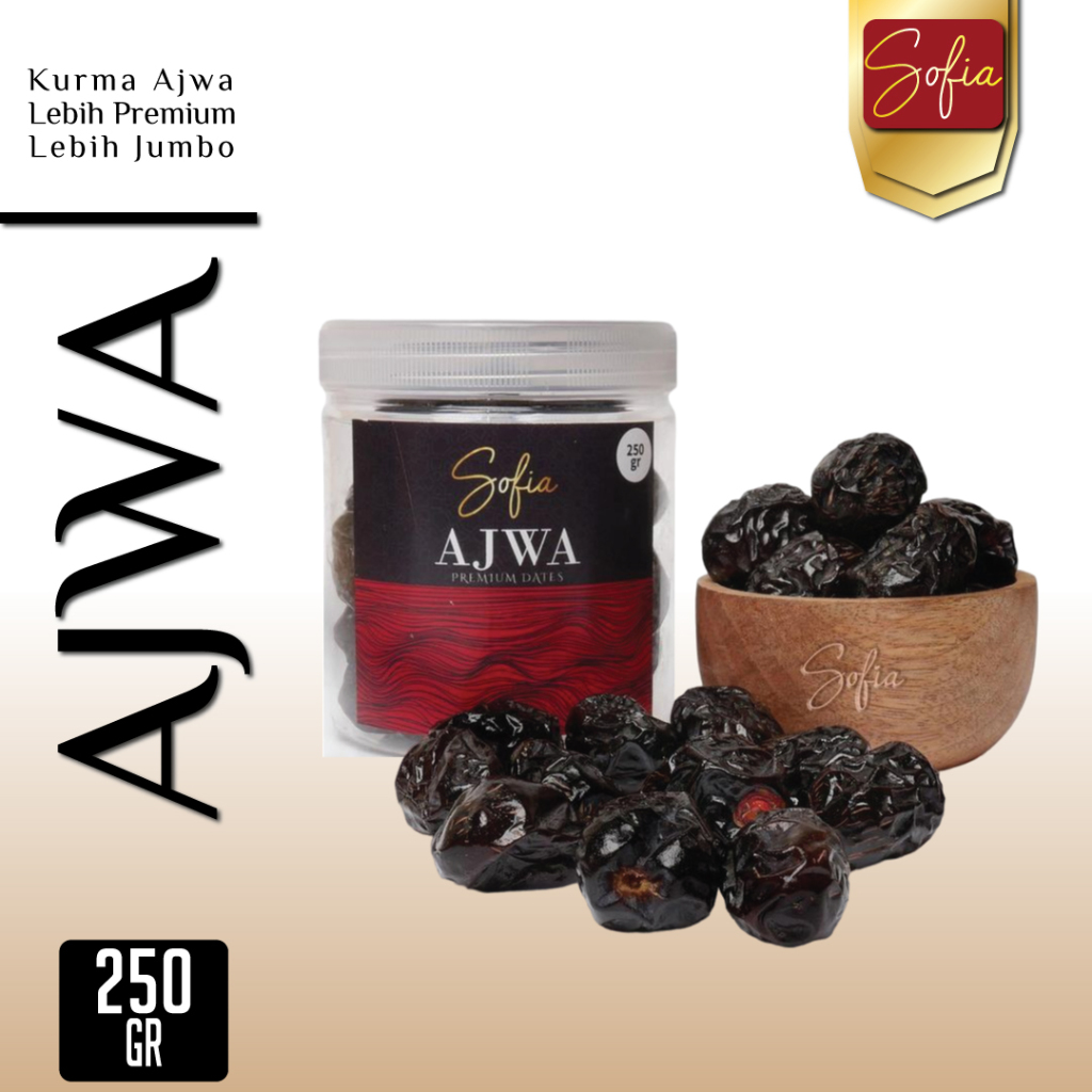 

Ajwa Premium Sofia 250g - Ajwa Jumbo 250 g - ajwa 250g - kurma ajwa