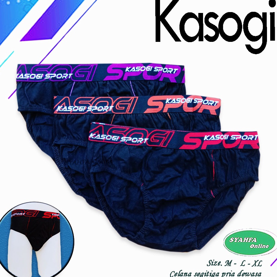 ヂ [ 3 pcs ] Celana Dalam Pria / CD Kasogi Sport / cd Pria / Celana Boxer / Cd Kasogi / Sempak Pria /