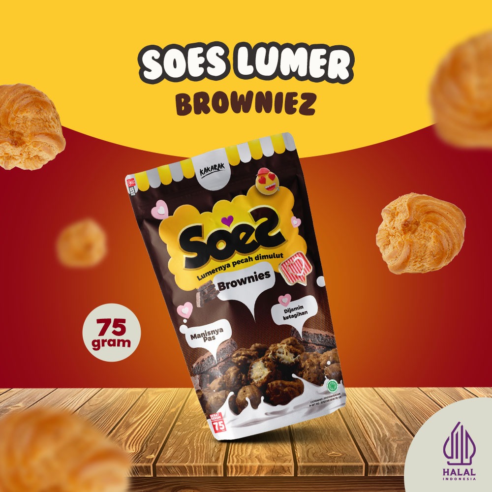 

Kakarak - Soes Lumer Isi Brownies - Camilan Sus Kering Isi Brownies - 75gr