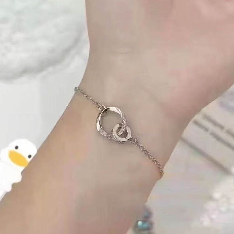 COD✨Gelang Mobius Band Kelas Atas Geometris Kalung Cincin Ganda Gelang Ceruk Mewah Ringan-Yinmer