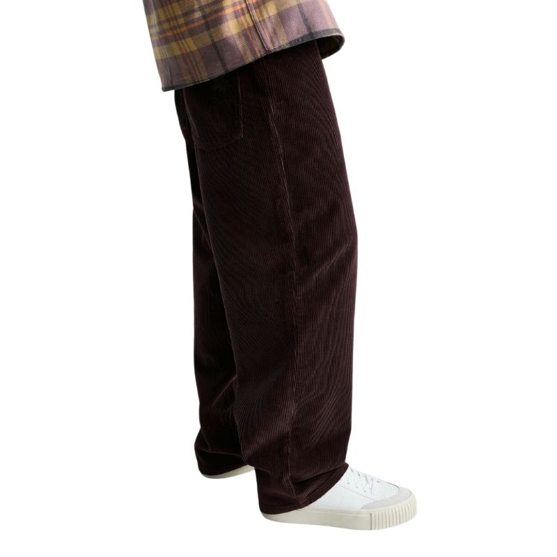 Sai - Vacation Dark Brown Long pants Corduroy Baggy Loose Fit Celana Panjang