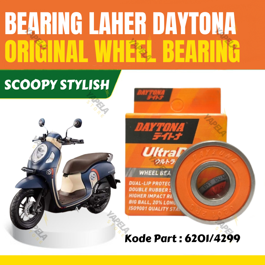 Bearing Laher Scoopy Stylish Original Daytona Racing Lahar 6201-2RS