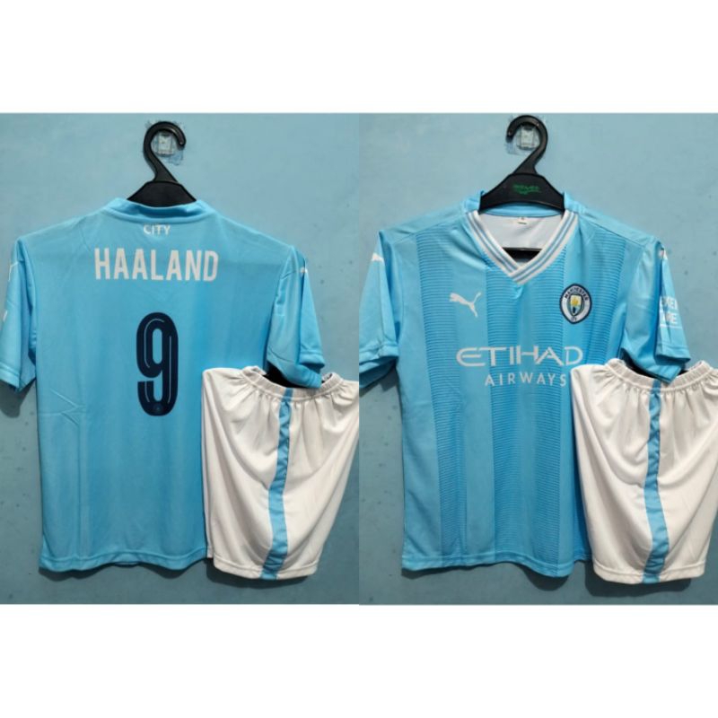 Setelan anak/baju bola anak Haaland/ jersey man city 2023-2024