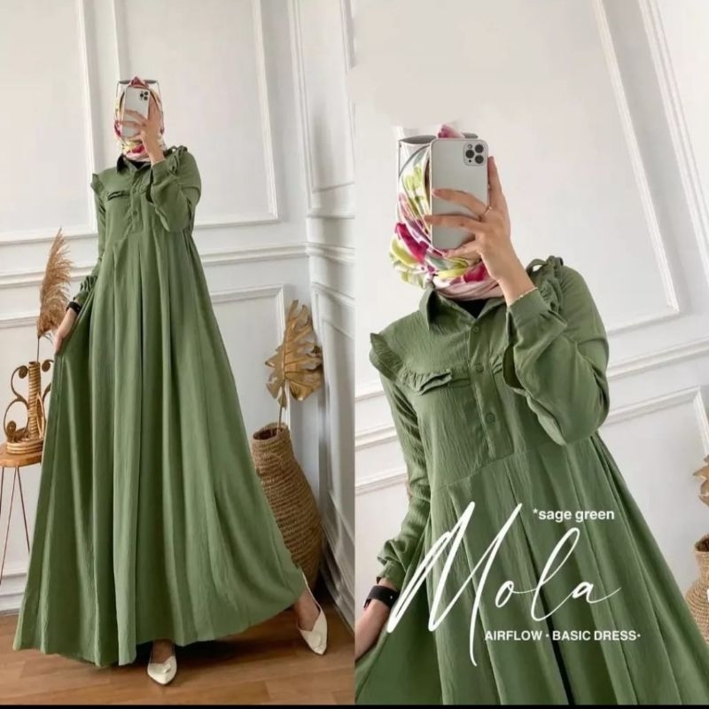 Gamis Mola Terlaris  Kekinian Gamis Mola Maxy dress