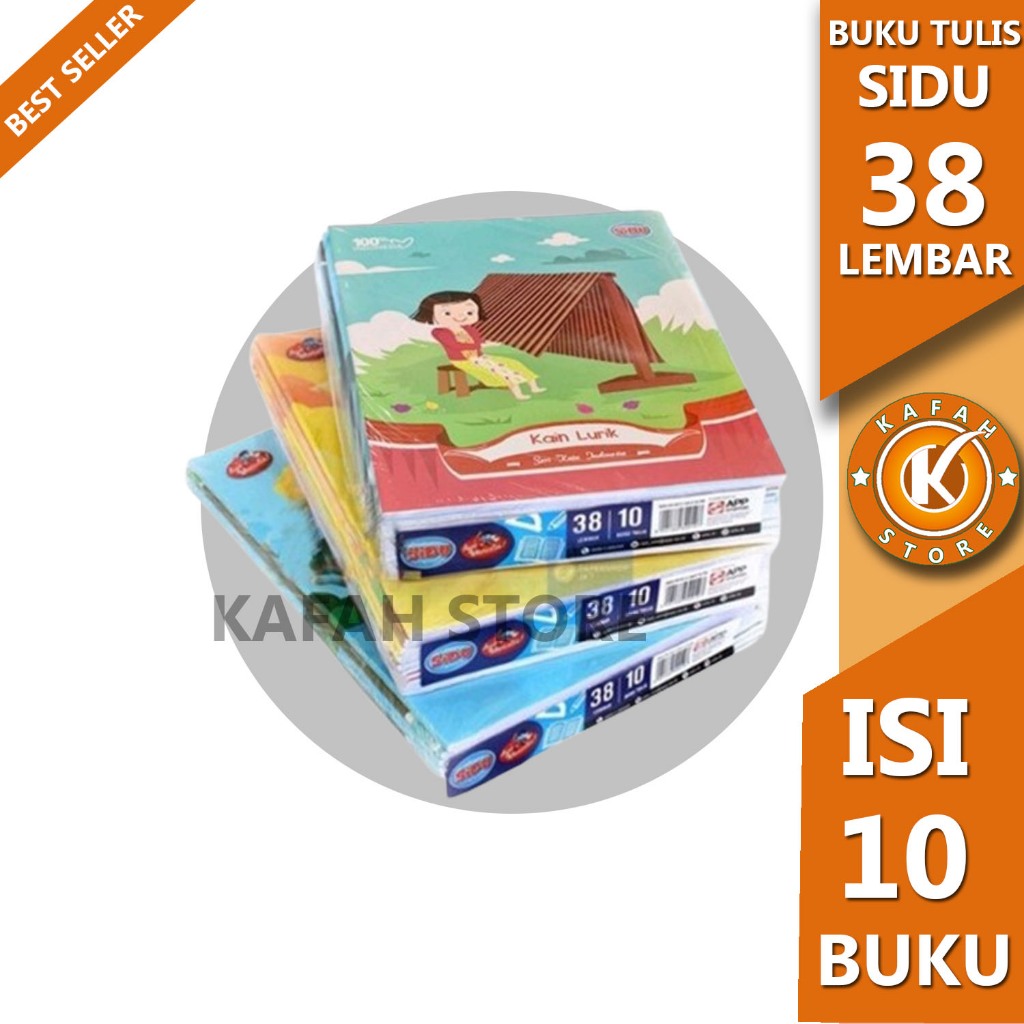 

BUKU TULIS SIDU 38/58 LEMBAR, 1 PACK ISI 10 KAFAH STORE