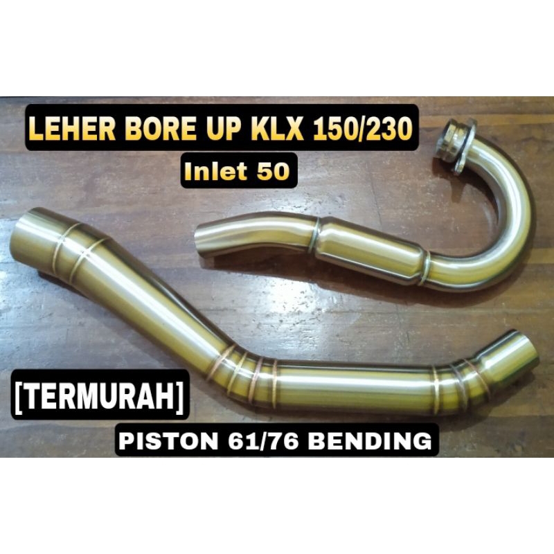 leher knalpot bore up bending klx150 piston 61/72 original mhracingproject - leher bore up full stai