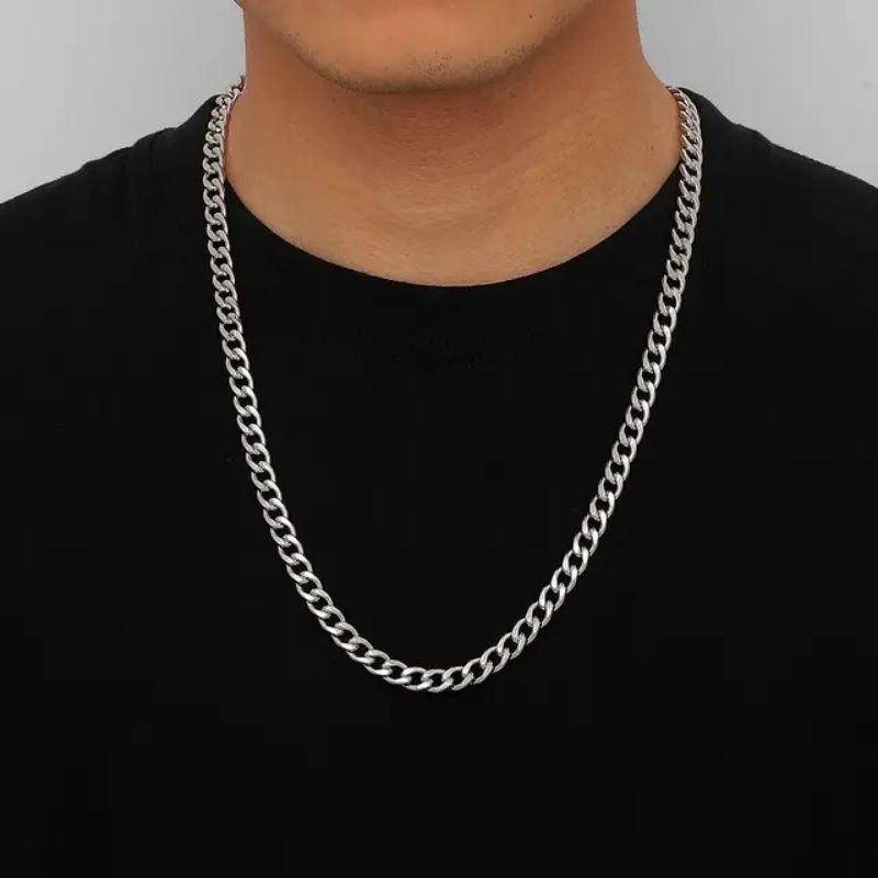 Kalung Rantai Baja Kalung Pria Baja Titanium Kalung Murah Anti Karatan