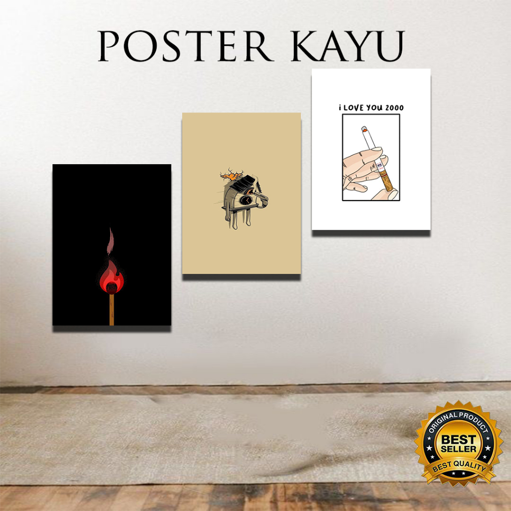 Poster kayu ukuran (20×30) coffe & cafe Hiasan dinding kamar wall decor papan mdf murah aesthetic pa