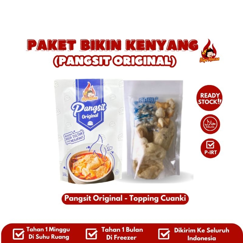 

PANGSIT AYAM ORIGINAL NYAI MERCON + TOPING CUANGKI