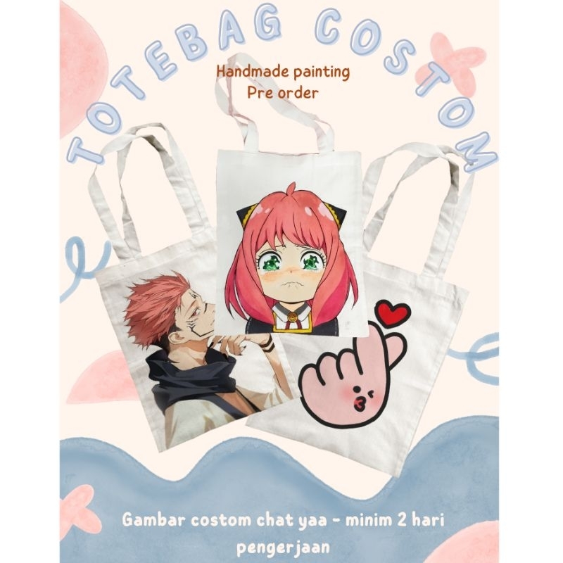 

Totebag anime costom lukis