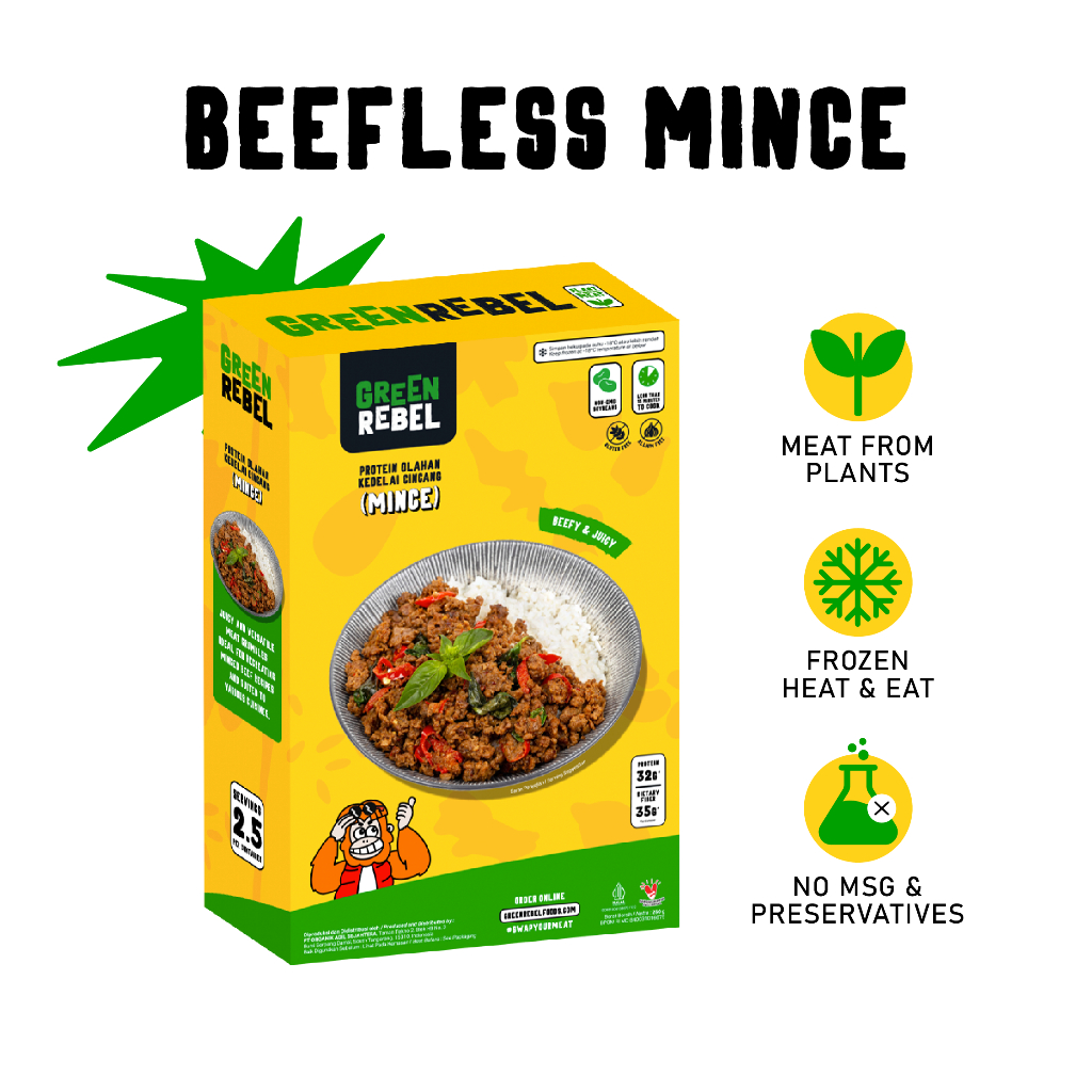 

Green Rebel Plant Mince | Daging Sapi Giling Vegan | 250 gr new pack