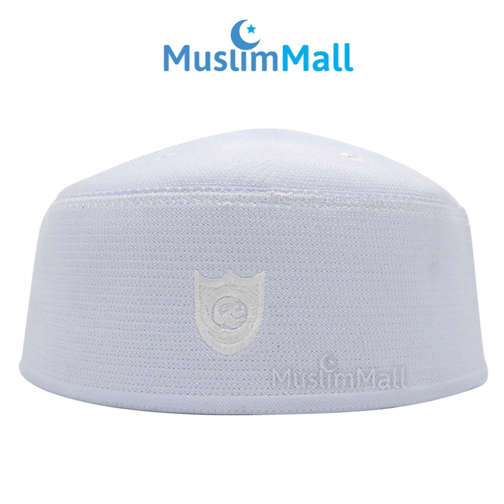 Peci Sandal Nabi Premium Putih Putih Size L No. 10 Kopiah Malaysia The Kufi Original Product