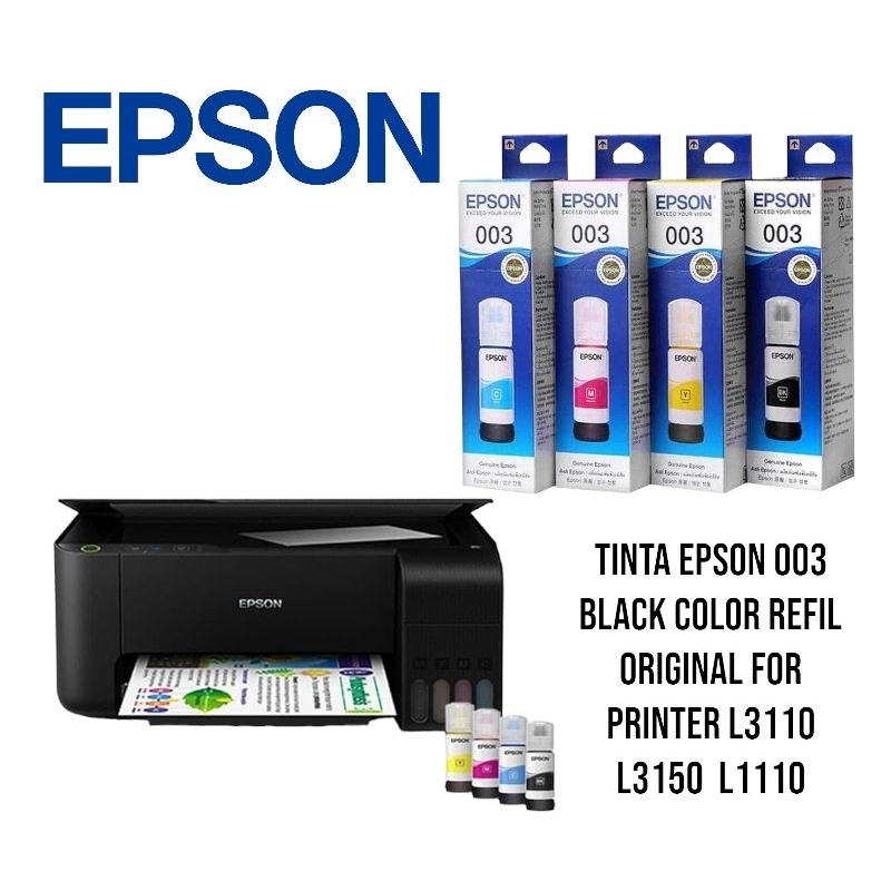 TINTA EPSON 003 INK NEW TERBARU ORIGINAL FOR PRINTER L3110 L 3150 L5190