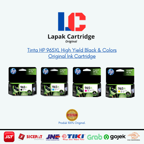 Tinta cartridge hp 965xl Cyan Yellow Magenta original - yellow