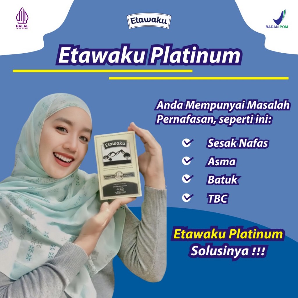 

Susu Etawaku Platinum - Susu Kambing Etawa asli yang Ampuh Atasi Masalah Pernafasan Seperti Sesak Nafas, Nyeri Dada,Asma, Batuk Kronis, TBC, Pneumonia, Bronkitis dan Membantu Menjaga Kesehatan dan Kepadatan Tulang & Sendi