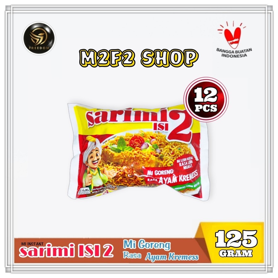 

Mie Sarimi Instant Goreng Isi 2 Rasa Ayam Kremess | Bag - 125 gr (Kemasan 12 Pcs)