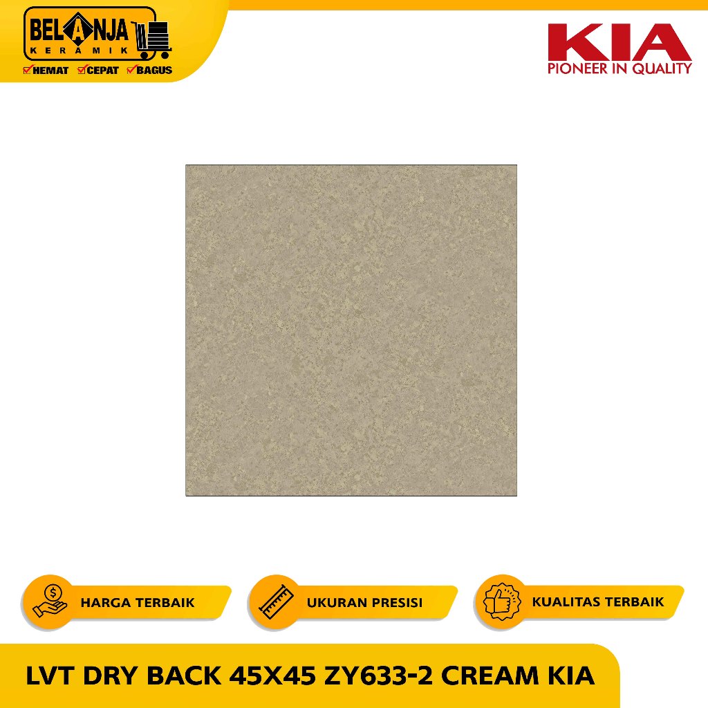 LVT Dry Back 45X45 ZY633-2 Cream KIA