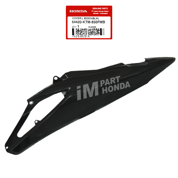 Cover Body kiri Hitam Supra X 125 Injection 64420KTM850FMB