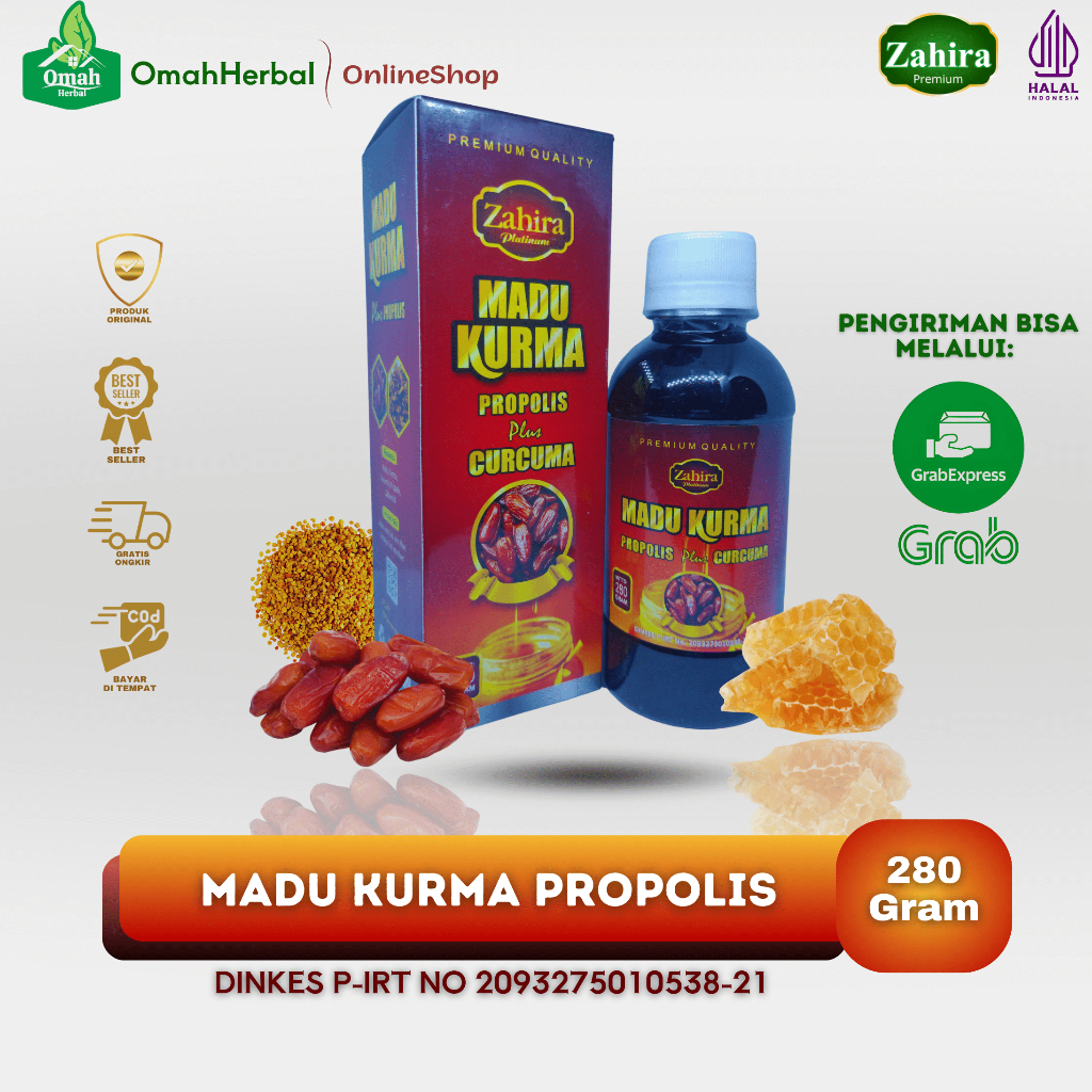 

Madu Kurma Plus Propolis Zahira 280 Gram