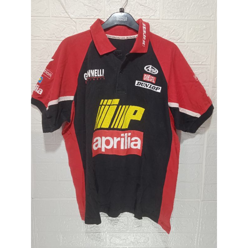 Vintage Polo Shirt Aprilia racing Tetsuya Harada