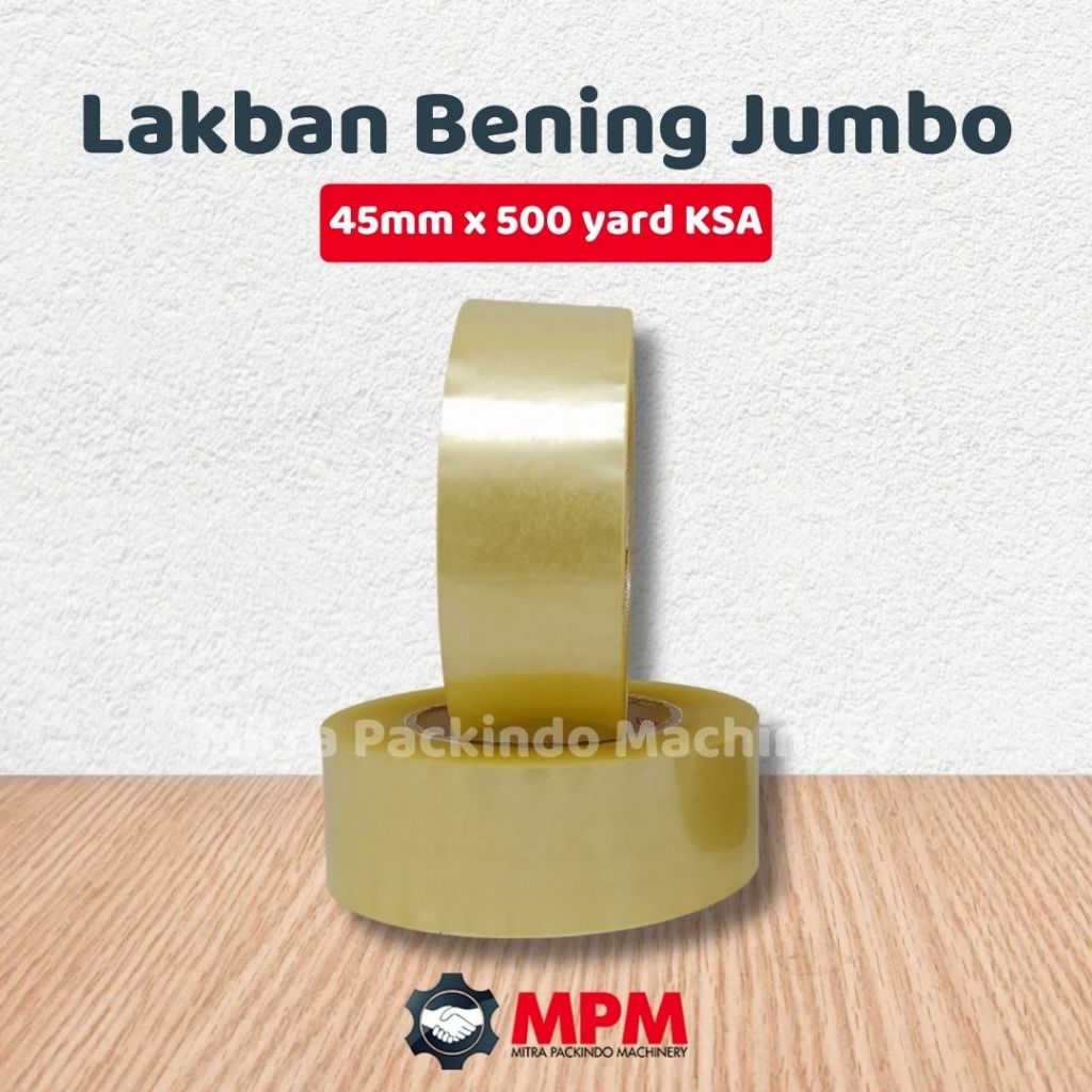 

Lakban Bening 500yard / Isolasi OPP Clear Jumbo 500 yard