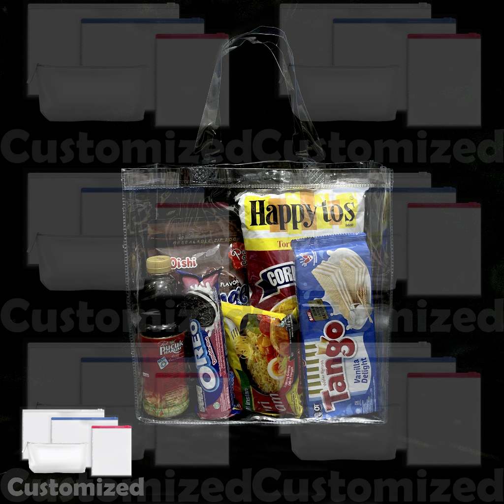 

0.25 GROSIR DIATAS 100 PCS SIZE (L ) Tas Mika PVC Polos Goodie bag hampers souvenir tebal super bening
