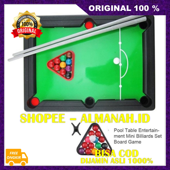 [BISA COD] Billiard Toys Mini Set Up Mainan Anak Billiard Mini ASLI