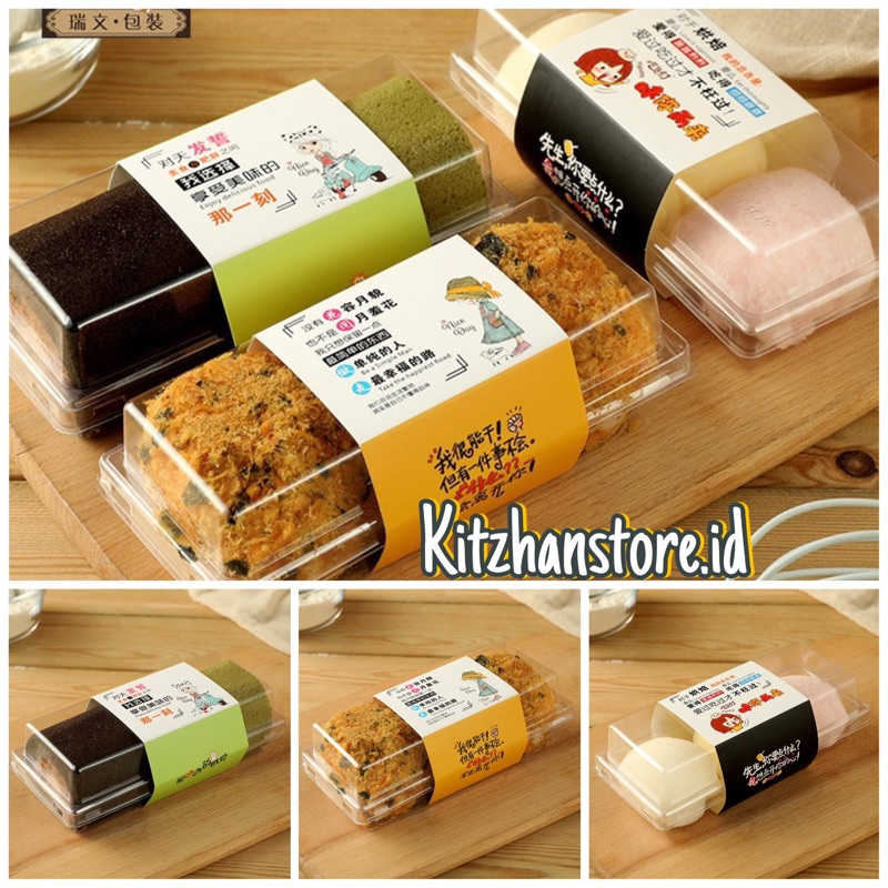 10pcs tray mika kue kotak mika bolgul slice cake tray mochi