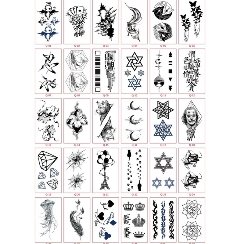 Tatto stiker tatto temporary tato sementara - 1pcs kecil