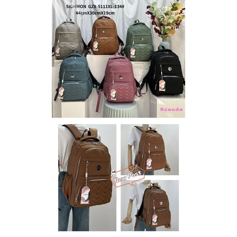 Tas ransel Sighmon jumbo backpack, tas laptop fashion