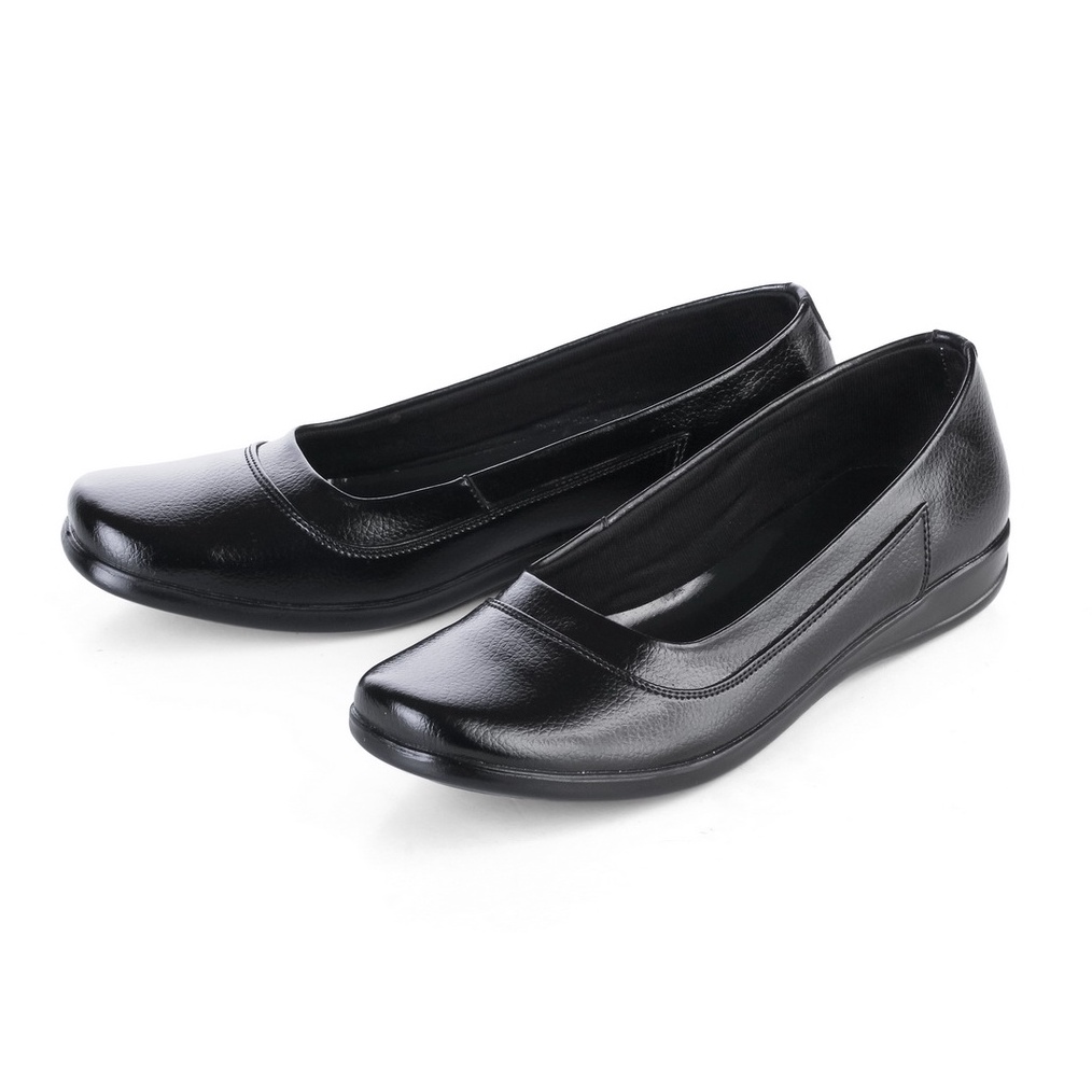 12.12 Promo Brand ☀ EVERFLOW ☀ Sepatu Pantofel Kasual Flat Kerja Wanita FANA Hak 3cm. ?