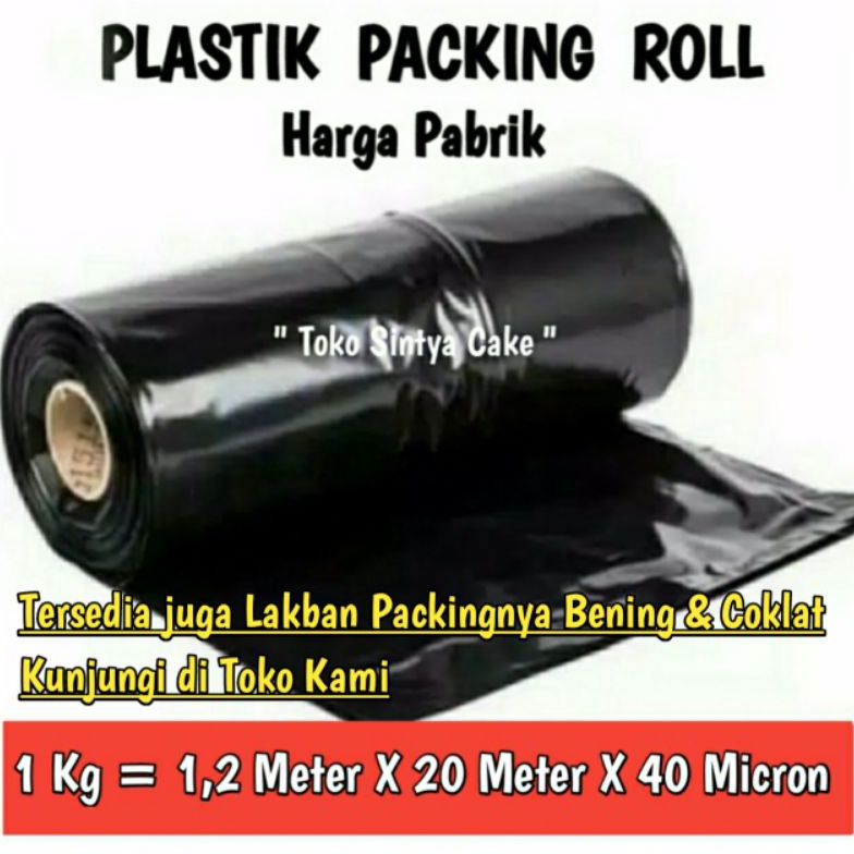 

Laris Plastik Packing Hitam Roll/plastik olshop 1 kg Tebal Elastis 72