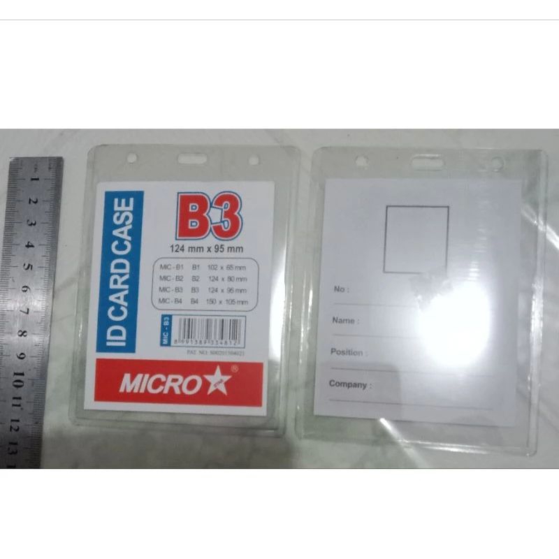 

GROSIR 59 BUAH PAPAN NAME TAG ID CARD CASE TANDA PENGENAL IDENTITAS NAMA PEGAWAI KANTOR MIKA PUTIH TRANSPARAN UKURAN B4 B3 150MMX105MM MICROSTAR GANTUNG JEPIT