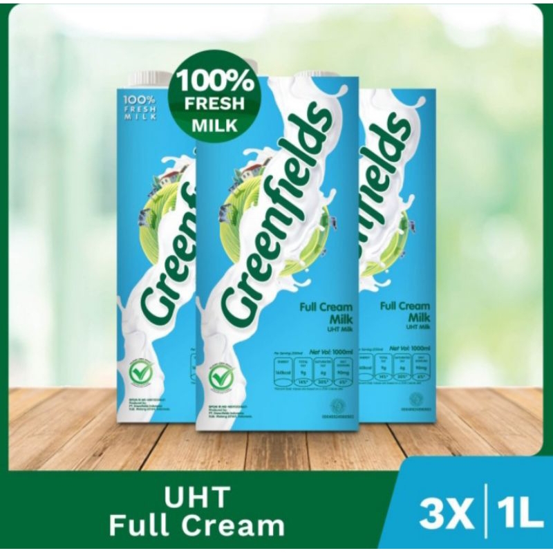 

Greenfields Susu UHT full cream 1L 3pck