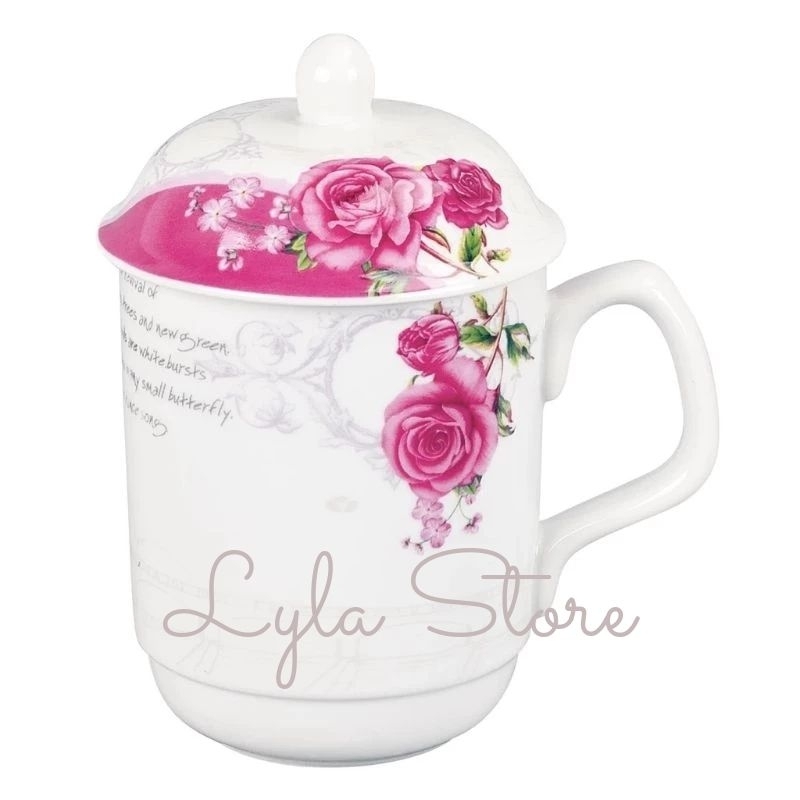 Mug + Tutup Vicenza Y66 Keramik