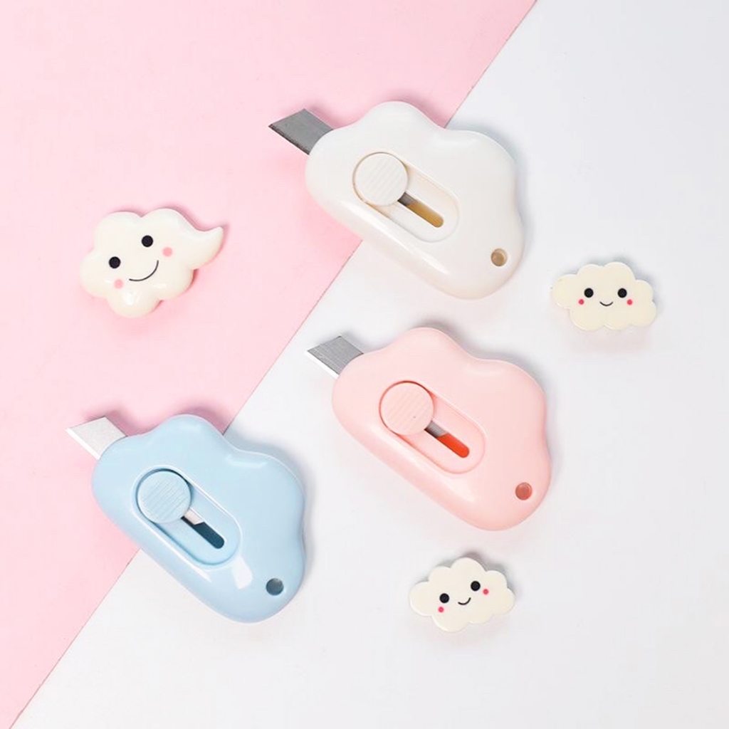 

Cutter Mini Clouds Tajam / Pisau Mini Kecil Pemotong / Pisau Unboxing Cute Travel Cutter