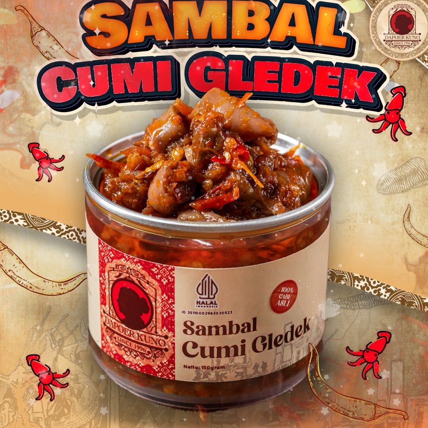 

3l Baru Dapoer Kuno - Sambal Cumi Gledek 150gr Terlarisss