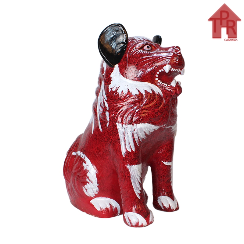 Gerabah - Piggy bank / celengan tanah liat singa duduk Jumbo T57