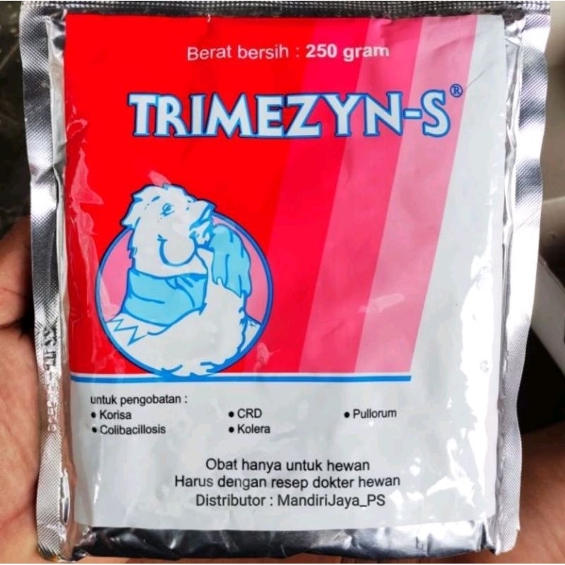 Trimezyn-s 250 gram Trimezyn Obat Ayam Sakit CRD, Kolera, Pullorum, Colibaciliosis, Special Edition