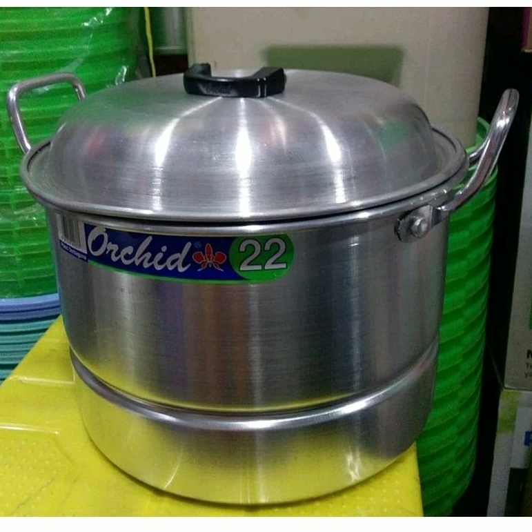 panci dandang masak nasi ukuran 1,2L orchid/ panci rangsang no 22cm orchid