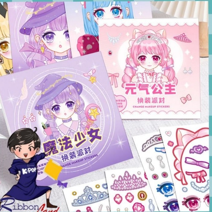 

TIPE RM547 DIY Buku Stiker Change Makeup Ketrampilan Dekorasi