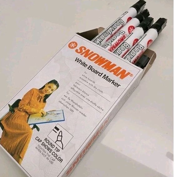 

Spidol Whiteboard Snowman BG-12 per pack ( 12 PCS )