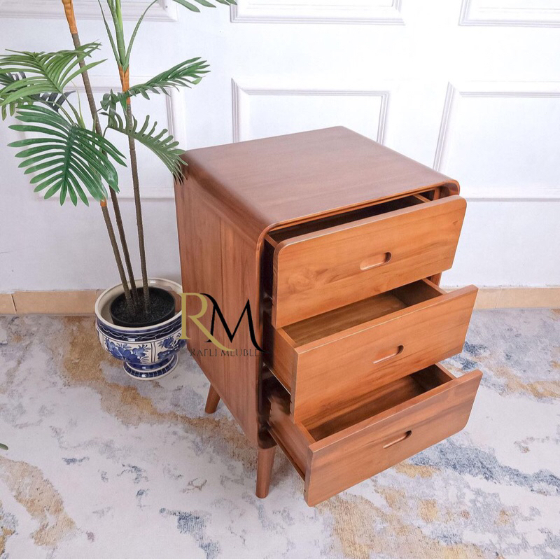 Nakas Retro Laci 3 Nakas Retro minimalis Nakas Jati Nakas minimalis jati